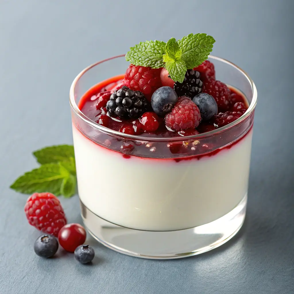 Panna Cotta with Berry Sauce